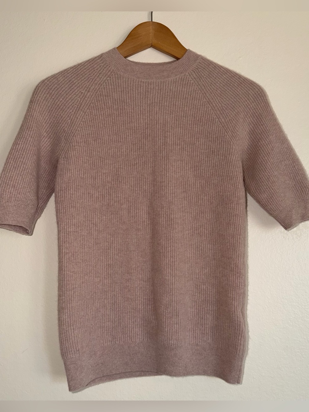 Women’s Cashmere Knit Sweater in Dusty Pink XS